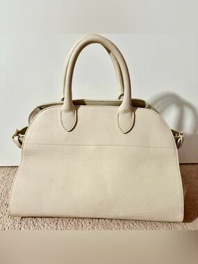 Winter White Divina Firenze Top-Handle Satchel Bag